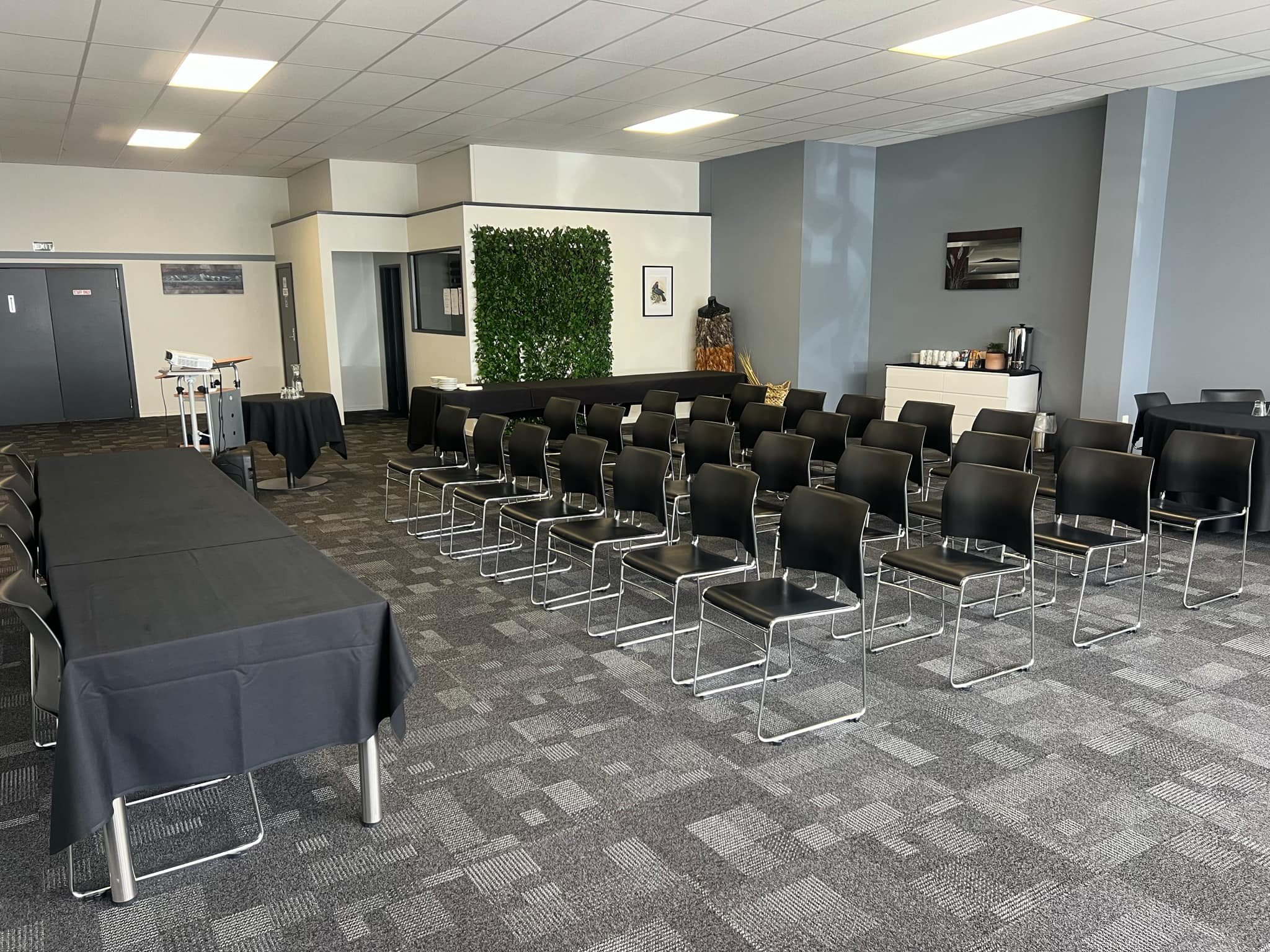 Flexible seating in the Huia Room function space